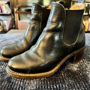 Frye Black Leather Chelsea Boots